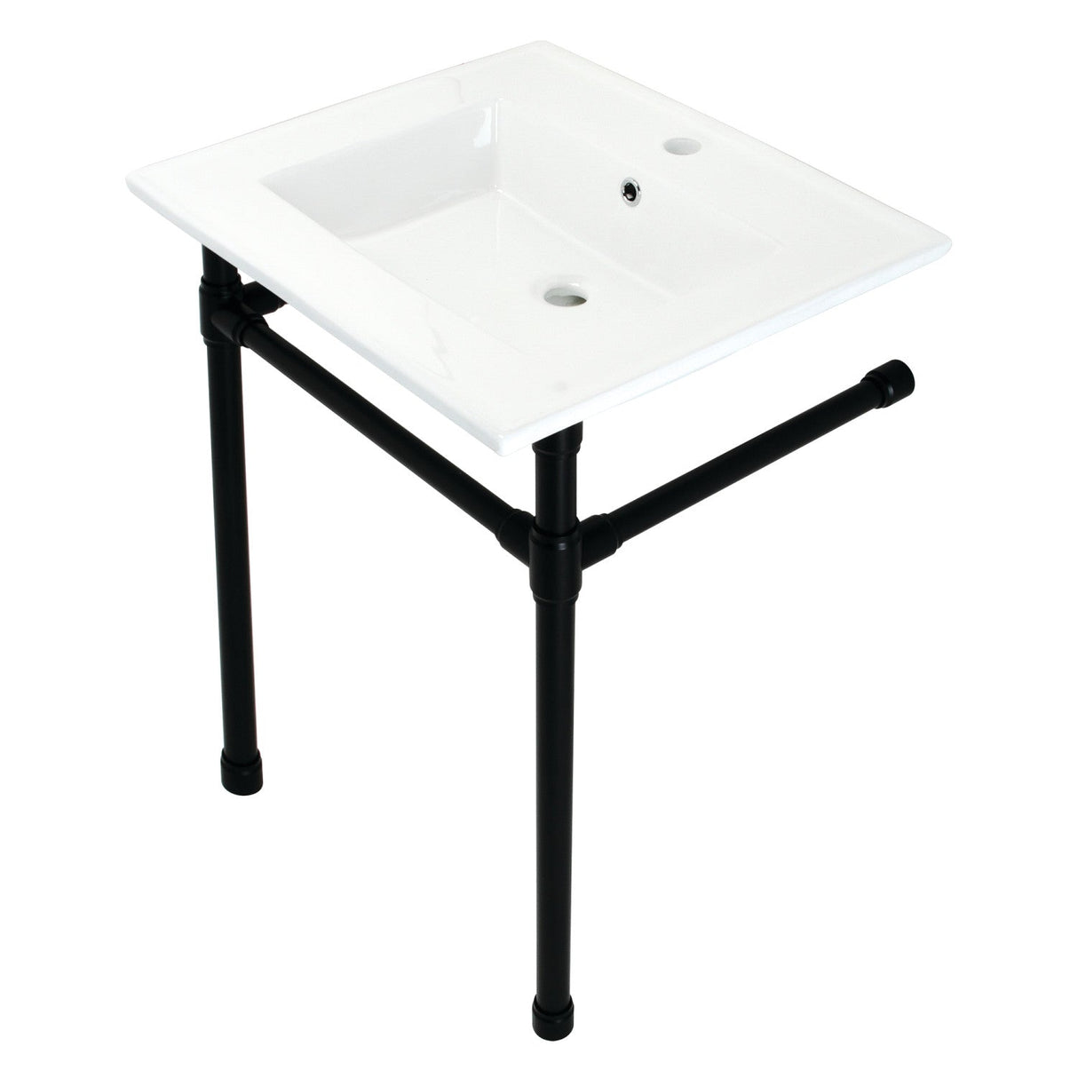 Dreyfuss KVPB2522710 Console Sink, White/Matte Black