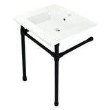 Dreyfuss KVPB2522710 Console Sink, White/Matte Black