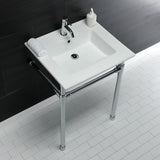 Dreyfuss KVPB2522711 Console Sink, White/Polished Chrome