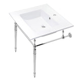 Edwardian KVPB252271CP Console Sink, White/Polished Chrome