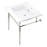 Edwardian KVPB252271PN Console Sink, White/Polished Nickel