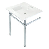 Dreyfuss KVPB25227W41 Console Sink, White/Polished Chrome