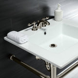 Dreyfuss KVPB25227W46 Console Sink, White/Polished Nickel