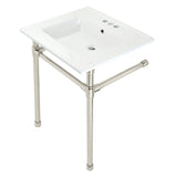 Dreyfuss KVPB25227W46 Console Sink, White/Polished Nickel