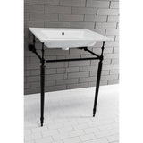 Edwardian KVPB25227W4MB Console Sink, White/Matte Black