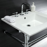 Dreyfuss KVPB25227W81 Console Sink, White/Polished Chrome