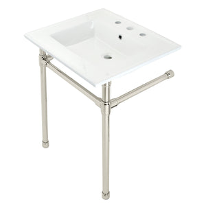 Dreyfuss KVPB25227W86 Console Sink, White/Polished Nickel