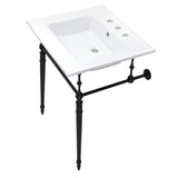 Edwardian KVPB25227W8MB Console Sink, White/Matte Black