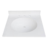 Wimbeldon KVPB2522A38 25-Inch Solid Surface Vanity Top, Glossy White