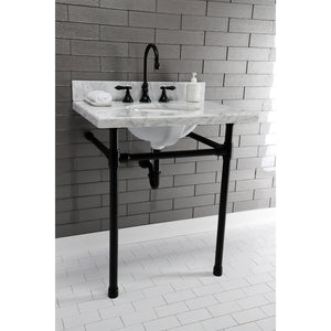 Templeton KVPB3022M38 Marble Vanity Sink Top, Carrara Marble