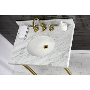 Templeton KVPB3022M38 Marble Vanity Sink Top, Carrara Marble