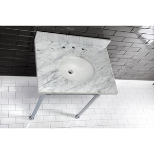 Templeton KVPB3022M38 Marble Vanity Sink Top, Carrara Marble
