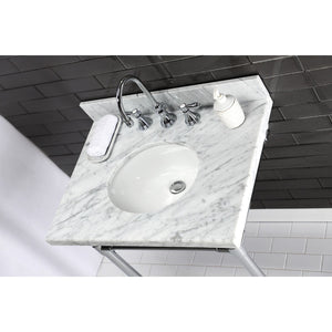 Templeton KVPB3022M38 Marble Vanity Sink Top, Carrara Marble