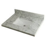Templeton KVPB3022M38SQ Marble Vanity Sink Top, Carrara Marble