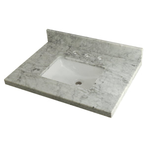 Templeton KVPB3022M38SQ Marble Vanity Sink Top, Carrara Marble