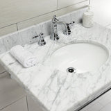 Edwardian KVPB3022M81 Console Sink, Marble White/Polished Chrome