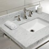 Edwardian KVPB3022M8SQ6 Console Sink, Marble White/Polished Nickel