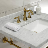 Edwardian KVPB3022M8SQ7 Console Sink, Marble White/Brushed Brass