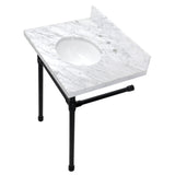 Dreyfuss KVPB30M80ST Console Sink, Marble White/Matte Black