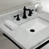 Dreyfuss KVPB30M8SQ0ST Console Sink, Marble White/Matte Black