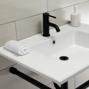Dreyfuss KVPB3122710 Console Sink, White/Matte Black