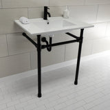 Dreyfuss KVPB3122710 Console Sink, White/Matte Black