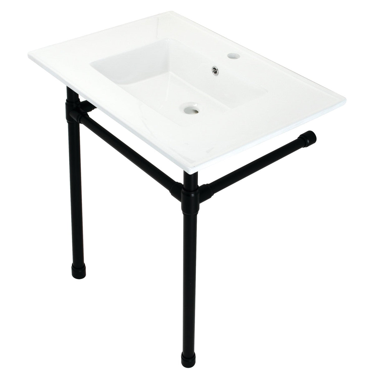 Dreyfuss KVPB3122710 Console Sink, White/Matte Black