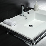 Dreyfuss KVPB3122711 Console Sink, White/Polished Chrome