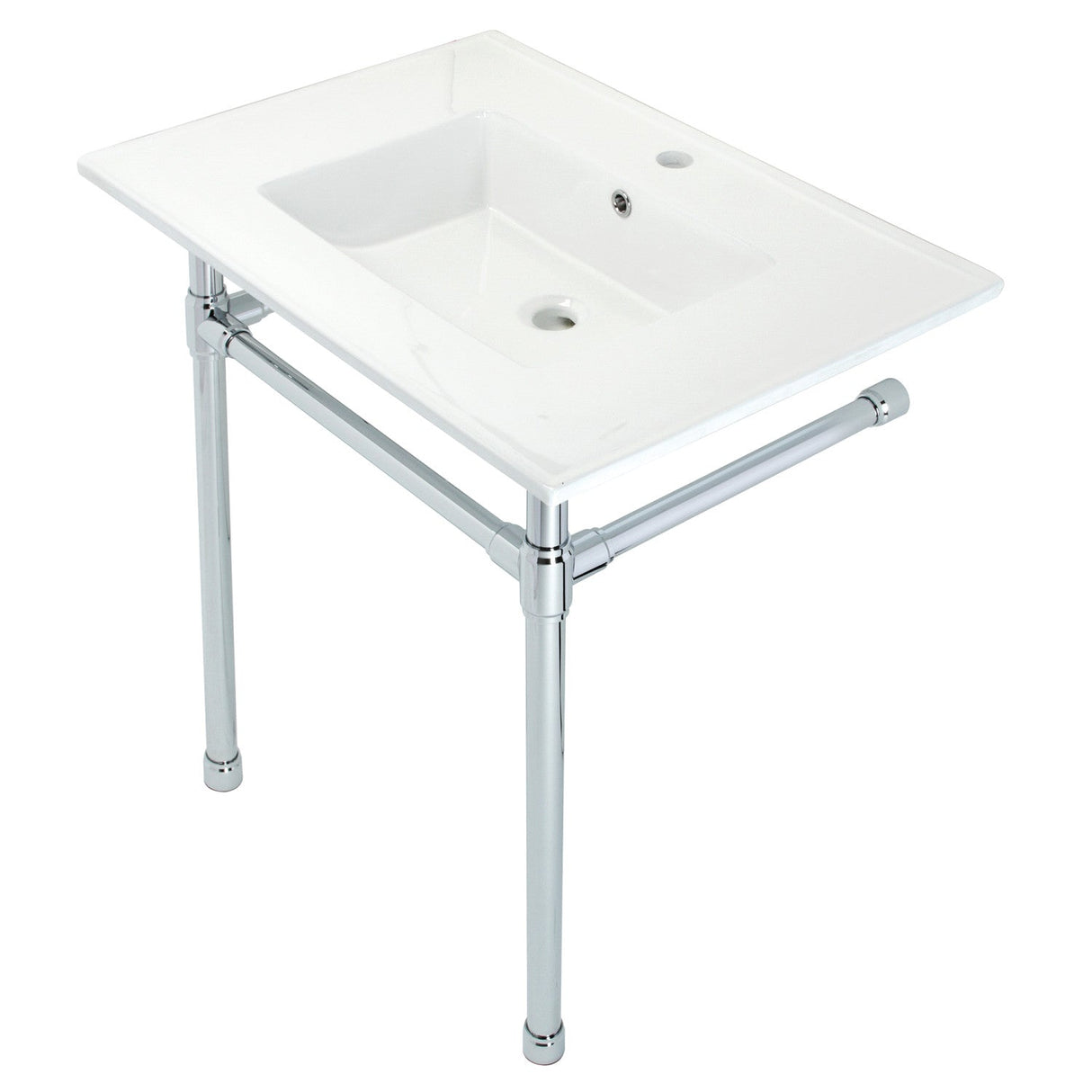 Dreyfuss KVPB3122711 Console Sink, White/Polished Chrome