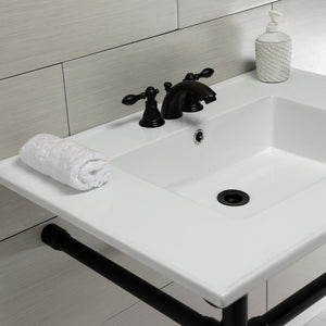 Dreyfuss KVPB31227W40 Console Sink, White/Matte Black
