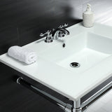 Dreyfuss KVPB31227W41 Console Sink, White/Polished Chrome