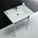 Dreyfuss KVPB31227W41 Console Sink, White/Polished Chrome