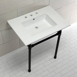 Dreyfuss KVPB31227W80 Console Sink, White/Matte Black