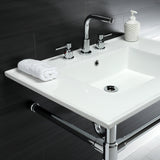 Dreyfuss KVPB31227W81 Console Sink, White/Polished Chrome