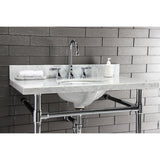Templeton KVPB3622M38 Marble Vanity Sink Top, Carrara Marble