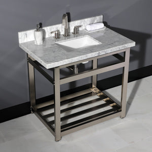 Templeton KVPB3622M38SQ Marble Vanity Sink Top, Carrara Marble