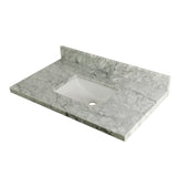 Templeton KVPB3622M38SQ Marble Vanity Sink Top, Carrara Marble