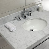 Edwardian KVPB3622M81 Console Sink, Marble White/Polished Chrome