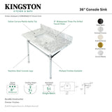 Dreyfuss KVPB36M8SQ0ST Console Sink, Marble White/Matte Black