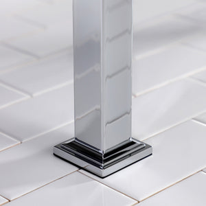 Fauceture KVPB37224Q1 37-Inch Ceramic Console Sink Set, White/Polished Chrome