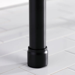 Dreyfuss KVPB37227W80 37-Inch Ceramic Console Sink Set, White/Matte Black