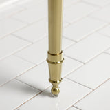 Edwardian KVPB37227W8BB 37-Inch Ceramic Console Sink Set, White/Brushed Brass