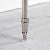 Edwardian KVPB37227W8PN 37-Inch Ceramic Console Sink Set, White/Polished Nickel