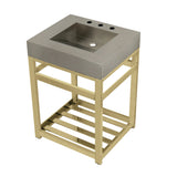 Kingston Commercial KVSP2522A2 Stainless Steel Console Sink, Brushed/Polished Brass