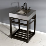 Kingston Commercial KVSP2522A5 Stainless Steel Console Sink, Brushed/Oil Rubbed Bronze