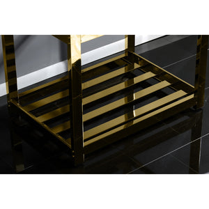 Kingston Commercial KVSP3122A2 Stainless Steel Console Sink, Brushed/Polished Brass