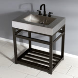 Kingston Commercial KVSP3122A5 Stainless Steel Console Sink, Brushed/Oil Rubbed Bronze