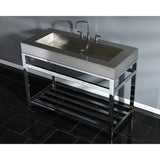 Kingston Commercial KVSP4922A1 Stainless Steel Console Sink, Brushed/Polished Chrome