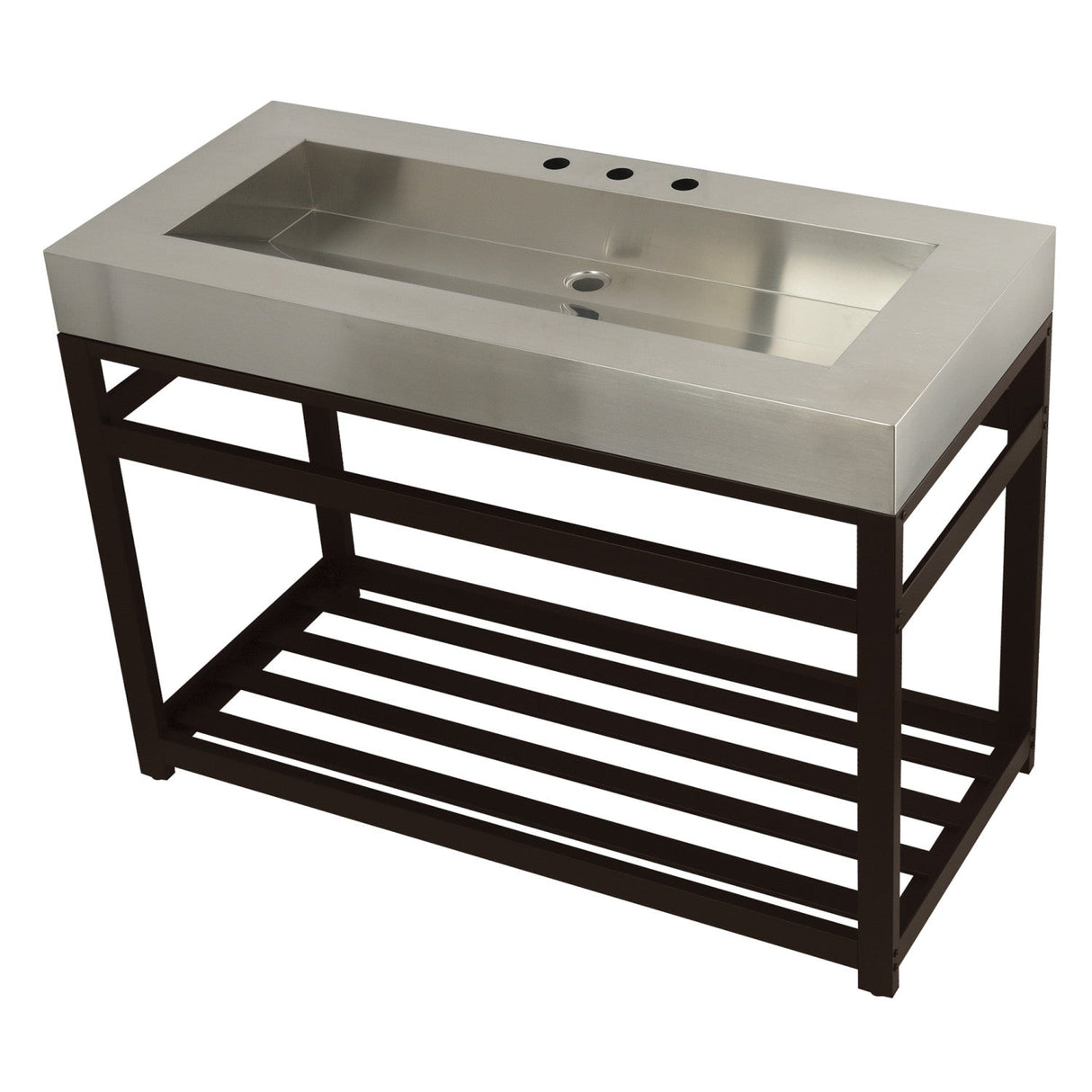 Kingston Commercial KVSP4922A5 Stainless Steel Console Sink, Brushed/Oil Rubbed Bronze