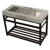 Kingston Commercial KVSP4922A5 Stainless Steel Console Sink, Brushed/Oil Rubbed Bronze